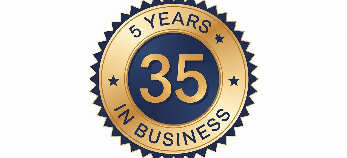 35 Years in Business Seal